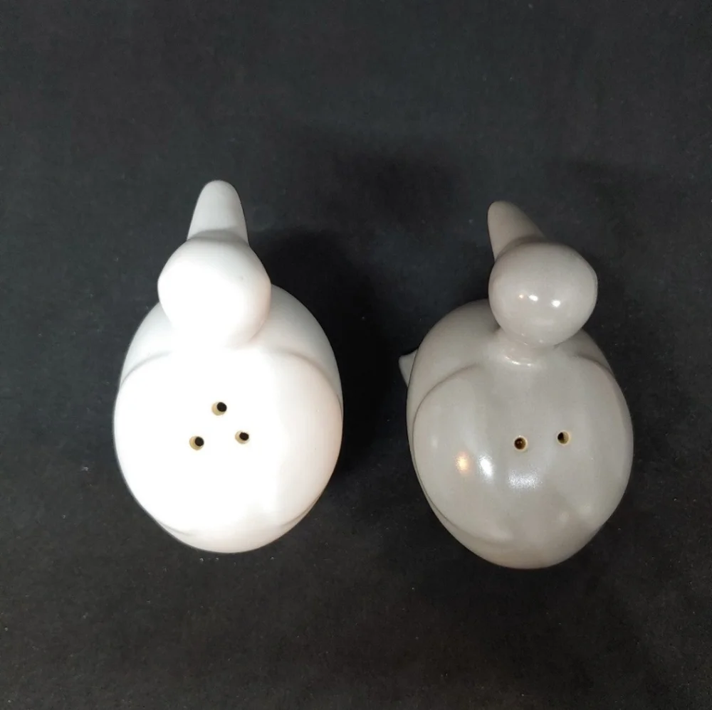 West Elm Duck Geese Salt and Pepper Shakers Monochrome Color